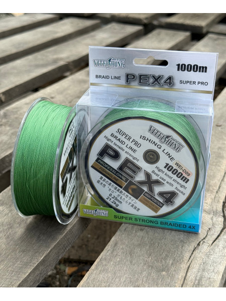 Плетеный шнур PEX4 1000м, 0,18мм