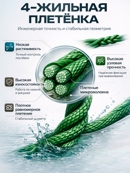 Плетеный шнур VIT-FISHING 100м, 0,10мм