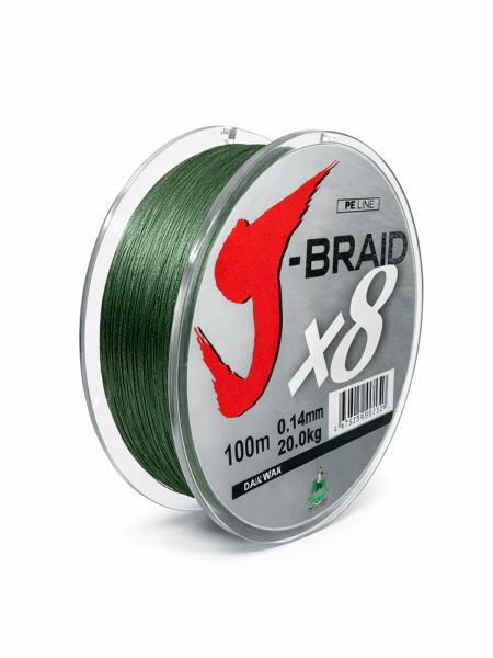  Плетеный шнур J-BRIDE X8 100м, 0,10мм