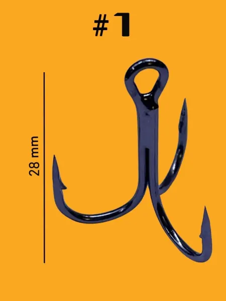 Крючки тройники TREBLE 18шт, №1