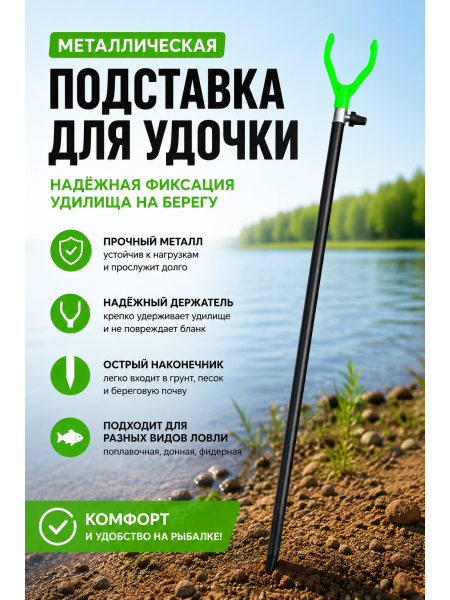 Подставка под удилище метал, 1,2м