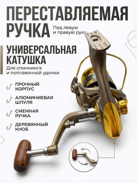 Катушка GS 2000 5+1 подш.